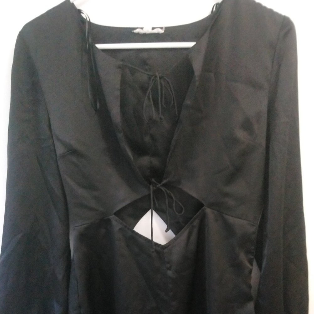 Stolen Hearts cut out satin romper